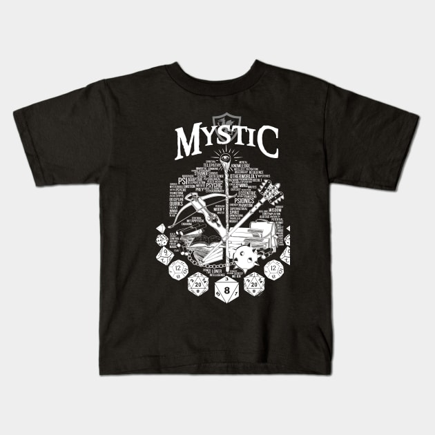 RPG Class Series: Mystic - White Version Kids T-Shirt by Milmino